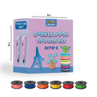6 colorful 3D pen filaments