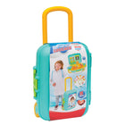 Doctor's kit in a blue trolley suitcase