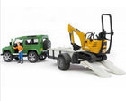 Jeep Land Rover + trailer with awning