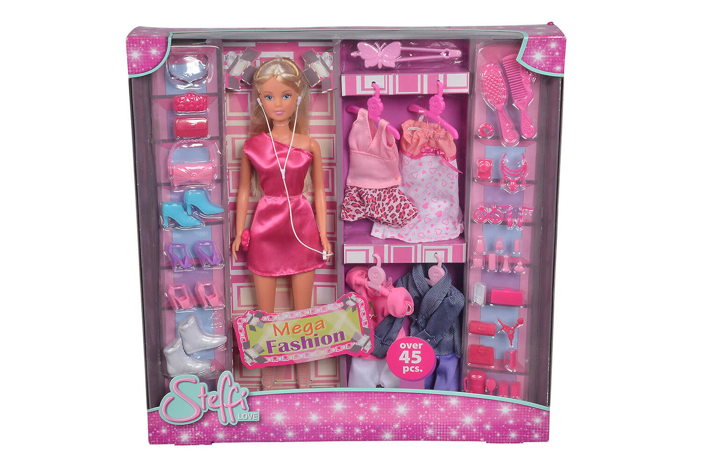 בובת סטפי עם ארון בגדים אופנתי Steffi