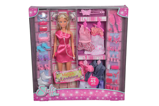 בובת סטפי עם ארון בגדים אופנתי Steffi