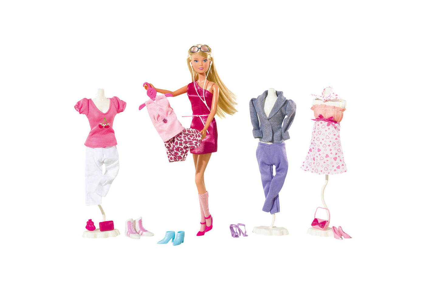 בובת סטפי עם ארון בגדים אופנתי Steffi