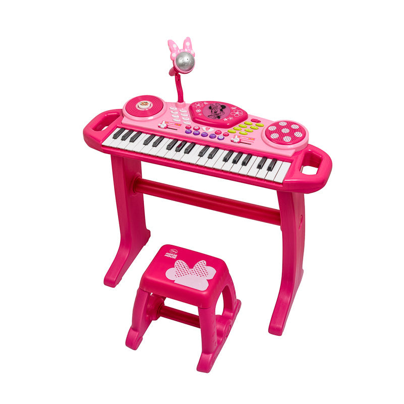 Disney Minnie Mouse Electronic Organ + Chair, Stand, and Microphone