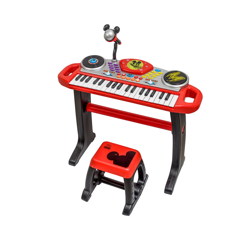 Disney Mickey Mouse Electronic Organ + Chair, Stand, and Microphone