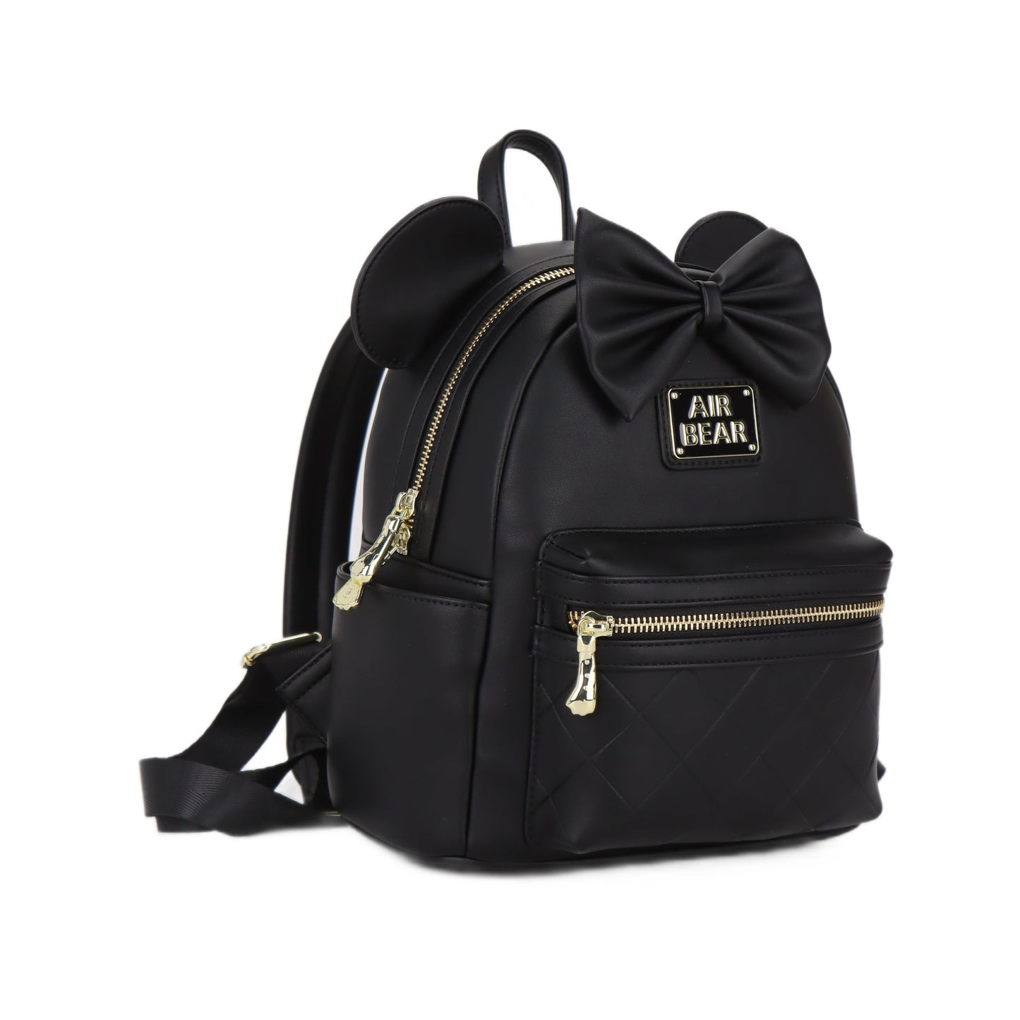 Black fashion bag bow plaid design with ears