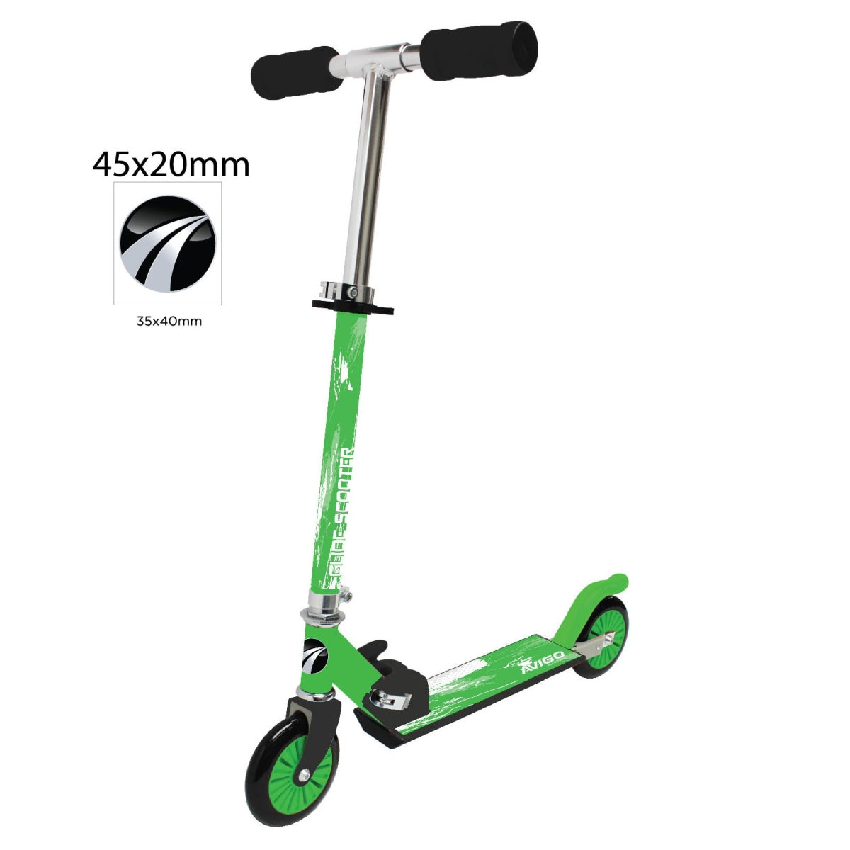 קורקינט 2 גלגלים לילדים ירוק מתקפל