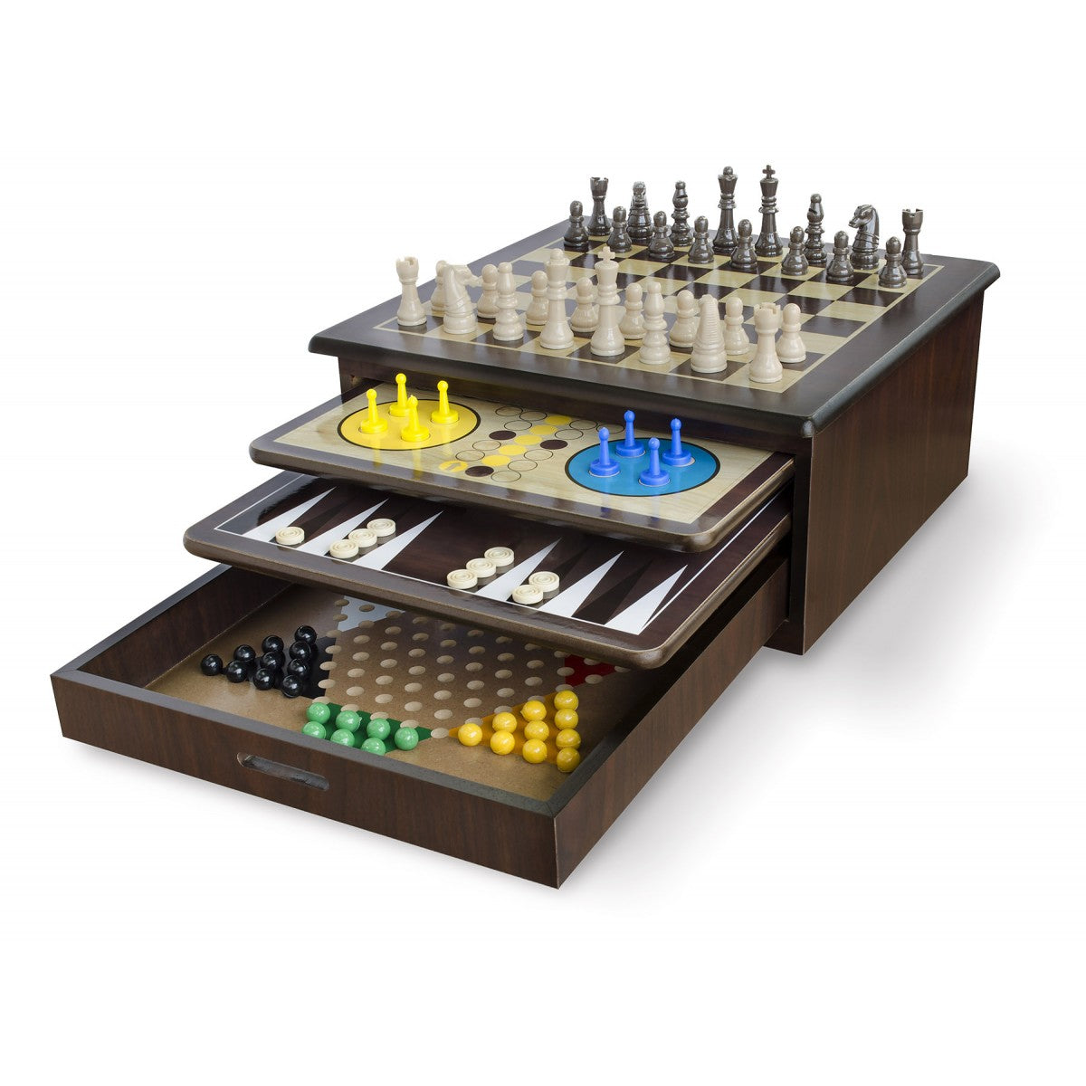 10 משחקים במגירת עץ