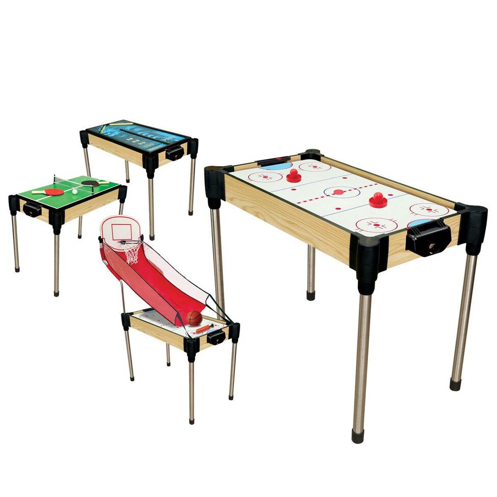 שולחנות משחק - שולחן משחקי ספורט 4 ב 1