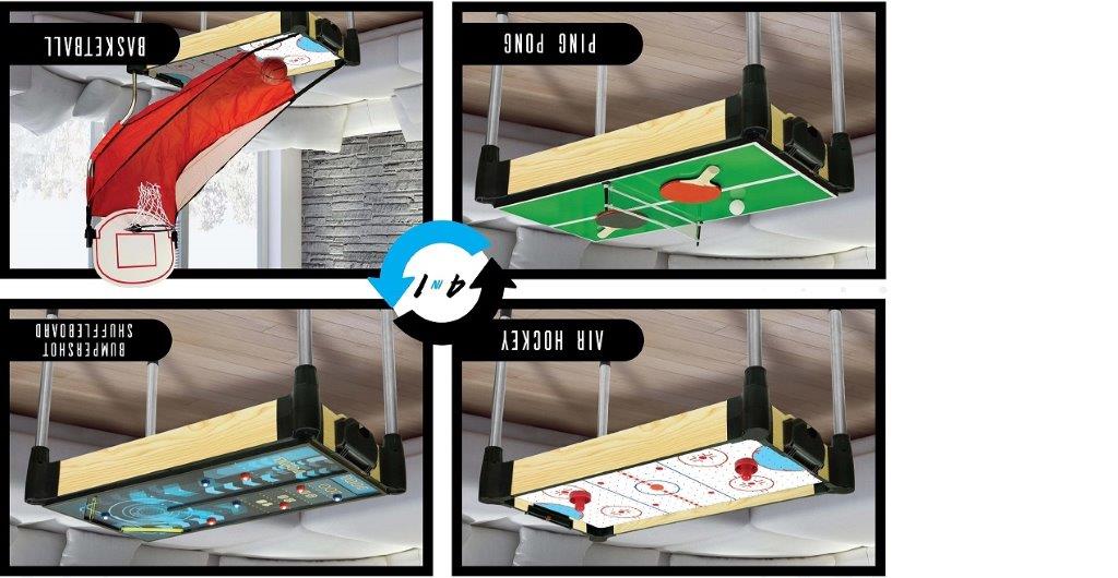 שולחנות משחק - שולחן משחקי ספורט 4 ב 1