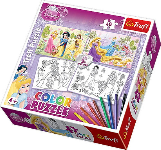 פאזל צביעה 48 חלקים - נסיכות