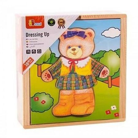 צעצועי עץ פאזל דובי מתלבשת