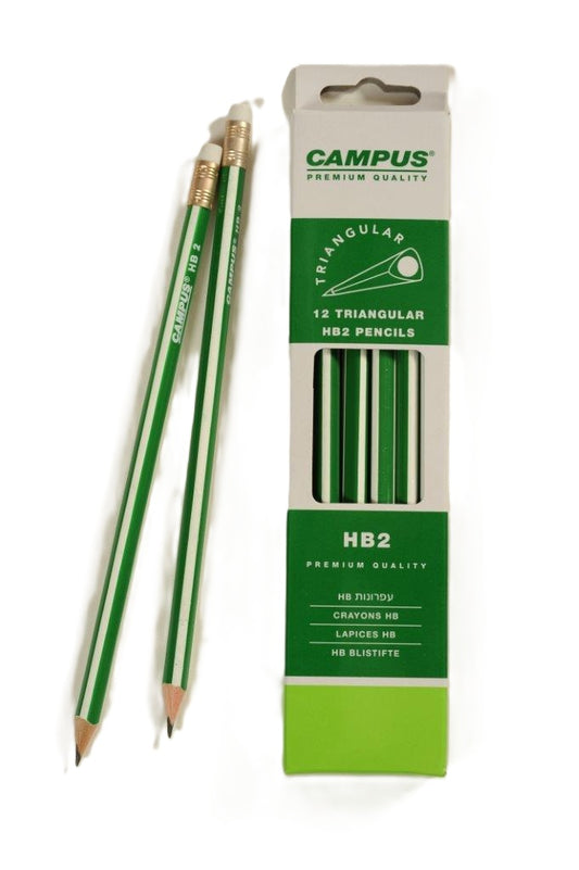 קמפוס מארז 12 עפרונות בצבע ירוק
