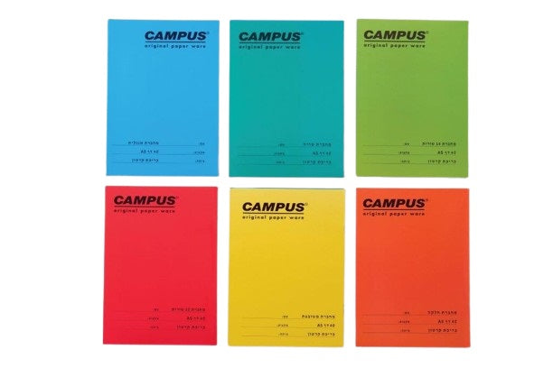 קמפוס סיכה פסטל אנגלית A5 מארז 5 יח'