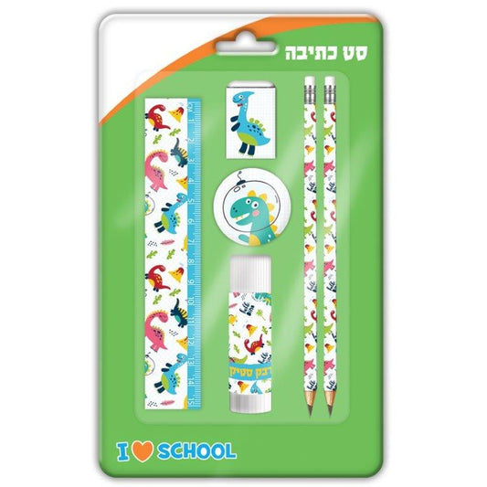 סט כלי כתיבה דינוזאורים