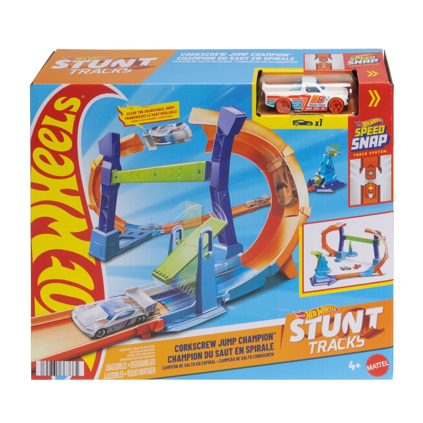 Hot Wheels Stunt Track Screw Jump Championship Includes Car