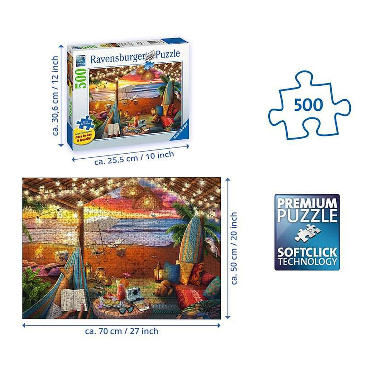 פאזל 500 חל' - חוף נעים בקבנה