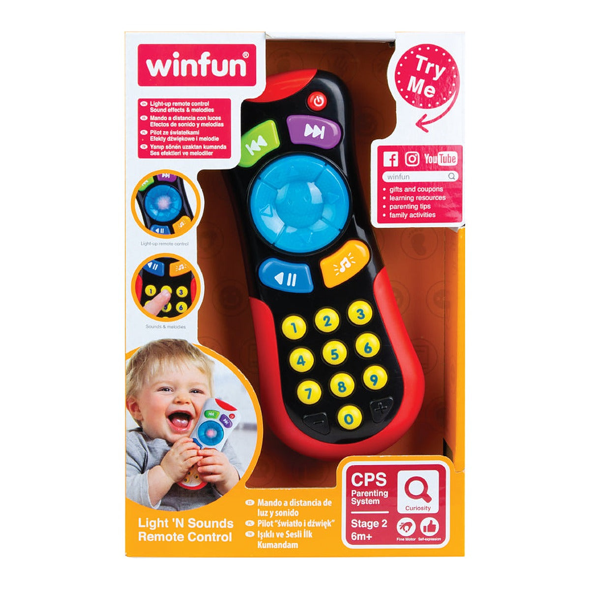 שלט צעצוע לתינוק שחור winfun